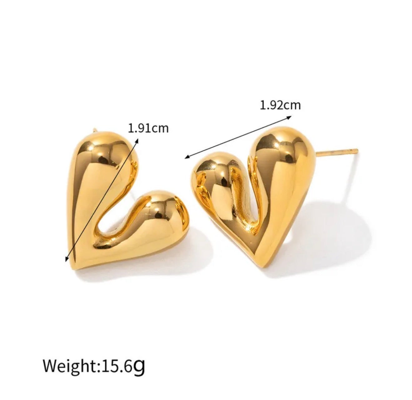Golden Heart Earrings