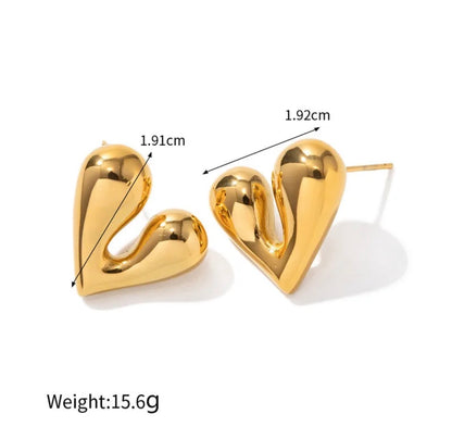 Golden Heart Earrings