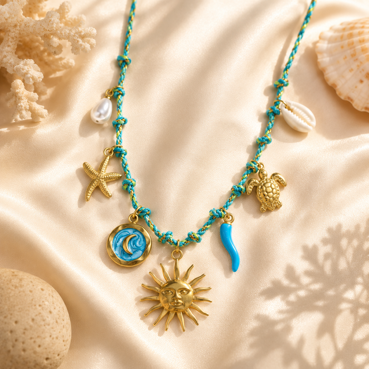 Sun & Sea Charm Necklace