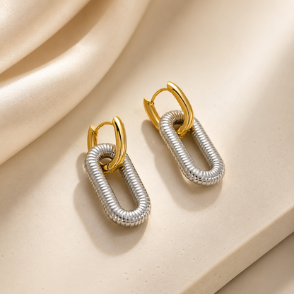 Lia Two Tone Earrings