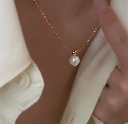 Golden Pearl Necklace