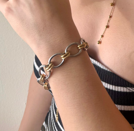 Two-Tone Link Bracelet