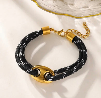 Golden Rope Link Bracelet