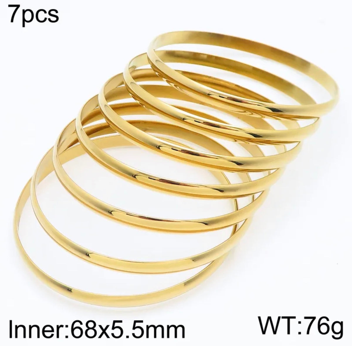Golden Bangles Set