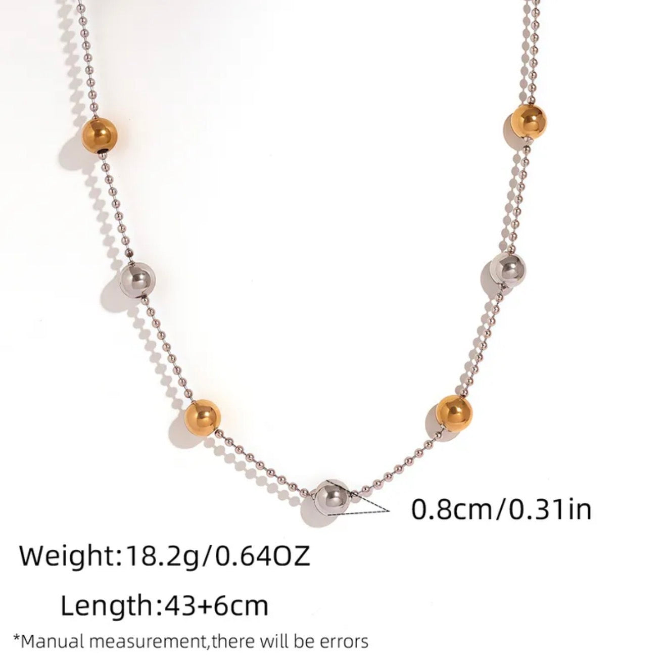 Bicolor Ball Necklace