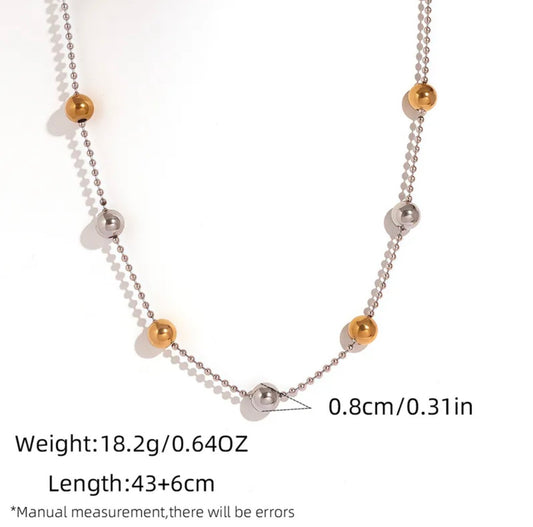 Bicolor Ball Necklace