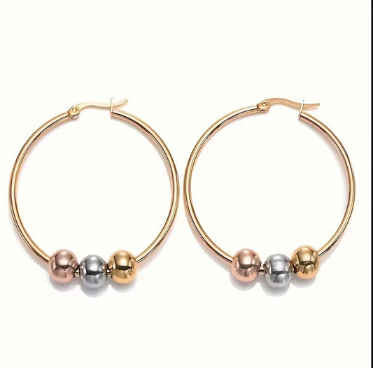 Trio Golden Hoops