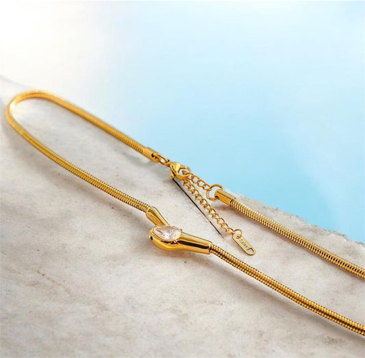 Luxe Crystal Snake Necklace
