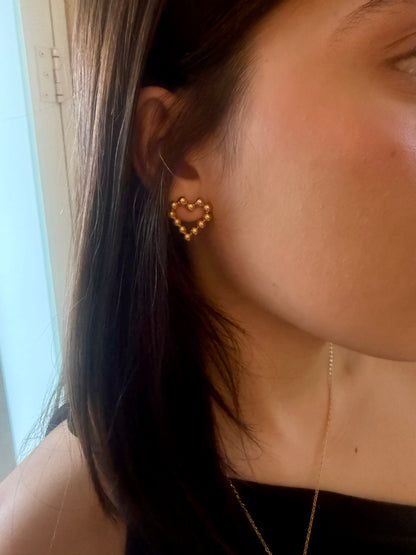 Golden Hearts Earrings