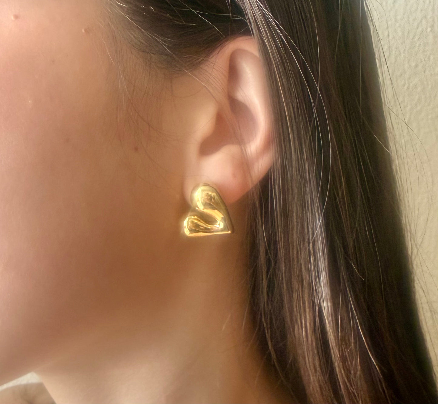 Golden Heart Earrings