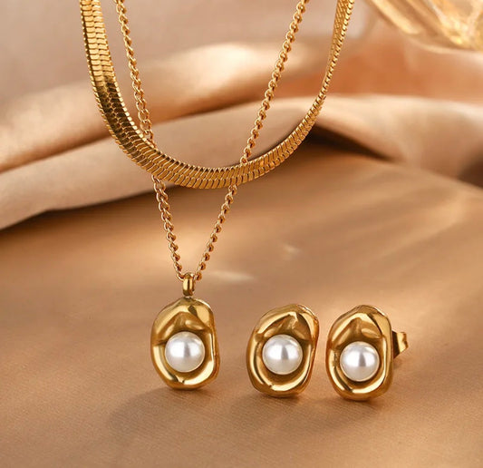 Lovely Pearl Golden Set