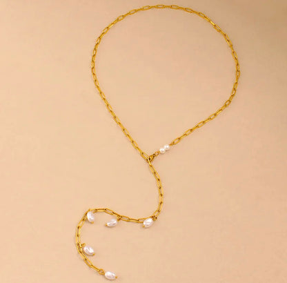 Infinity Pearl Necklace