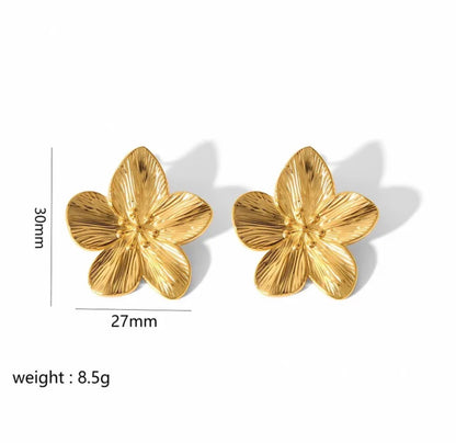 Flower Golden Earrings