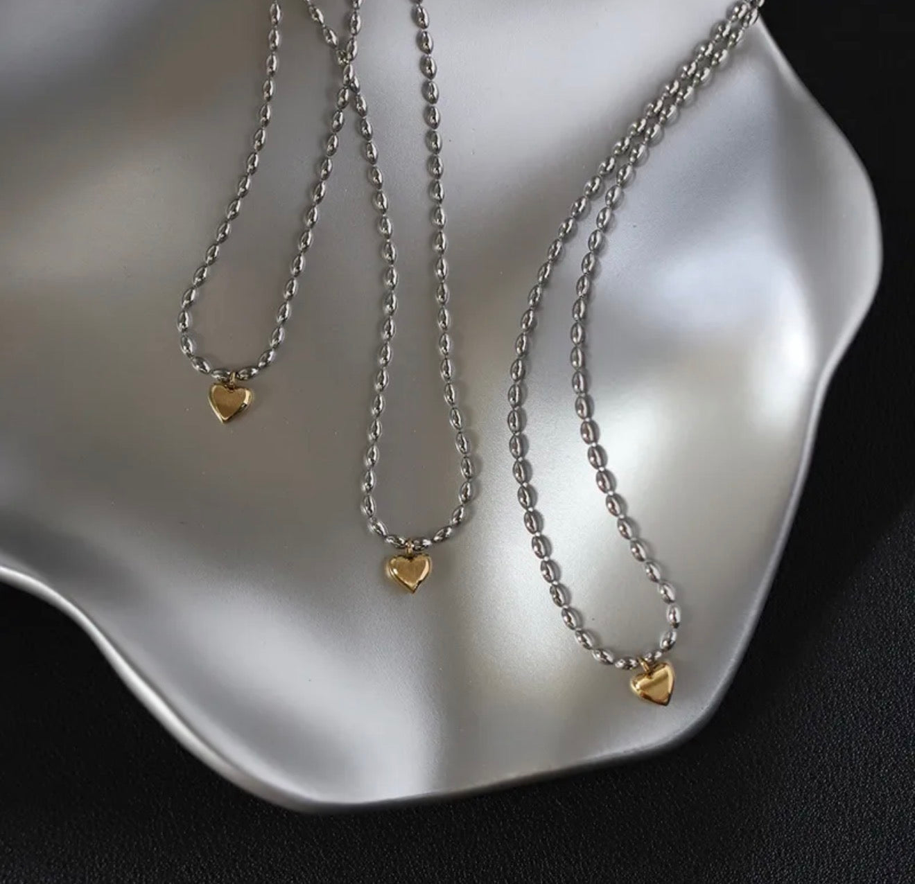 Bicolor Heart Necklace