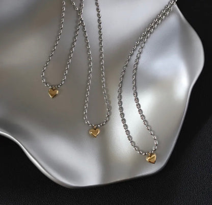 Bicolor Heart Necklace