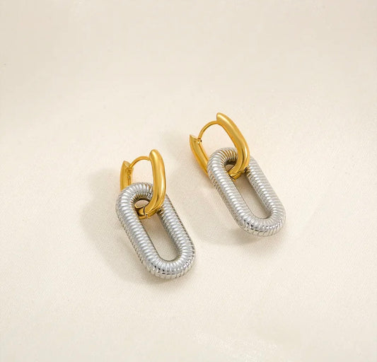 Lia Two Tone Earrings