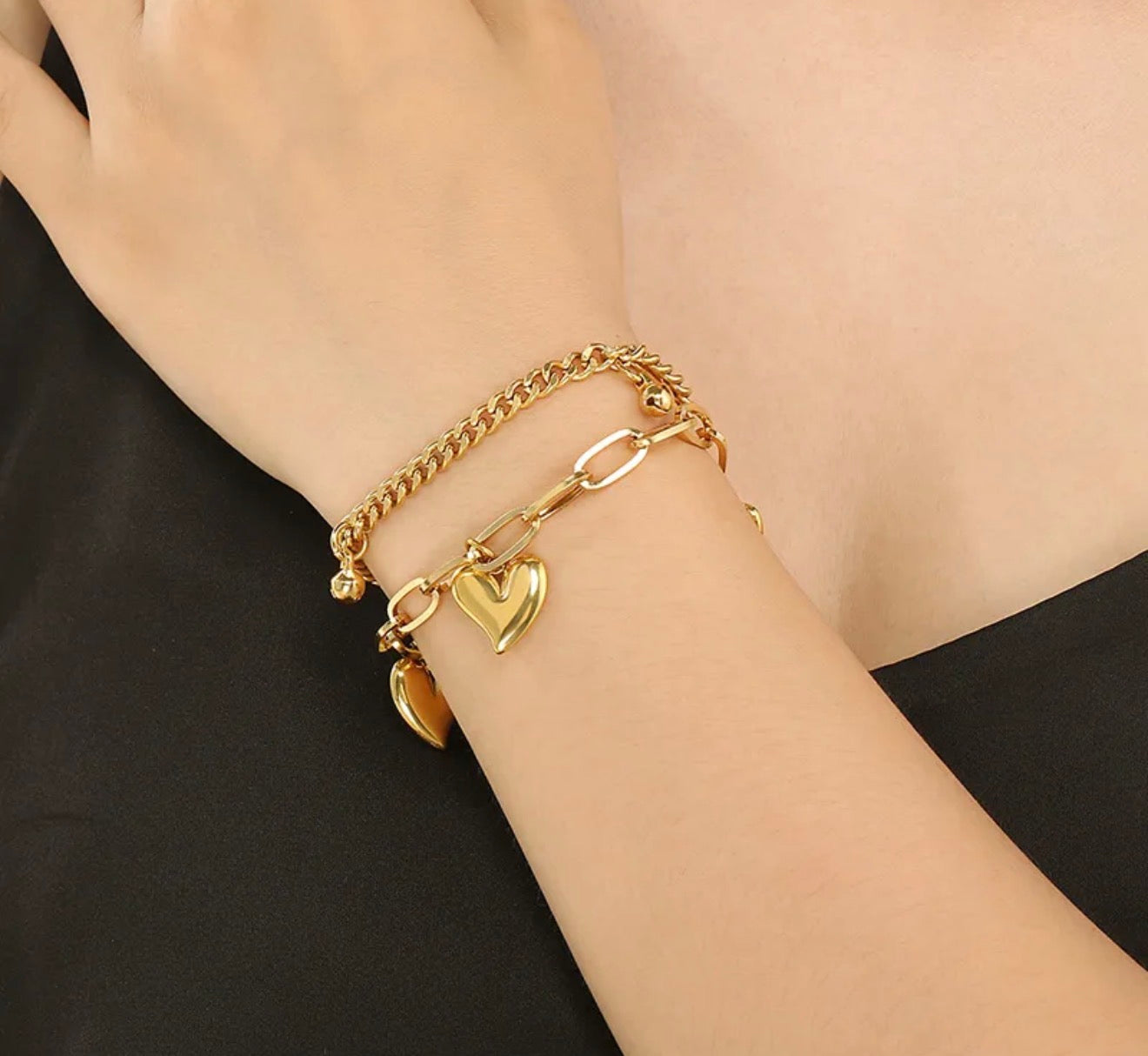 Amor Gold Charm Bracelet
