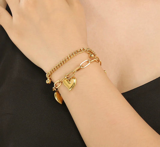Amor Gold Charm Bracelet
