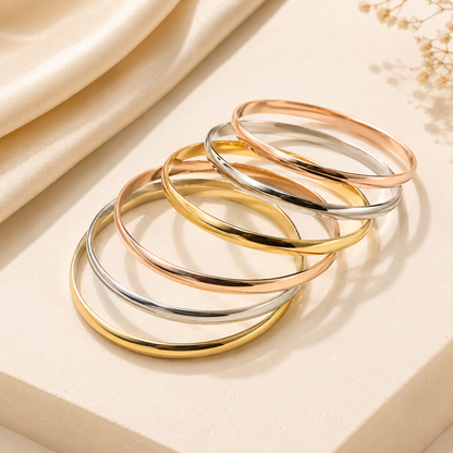 Conjunto clásico de brazaletes tricolores