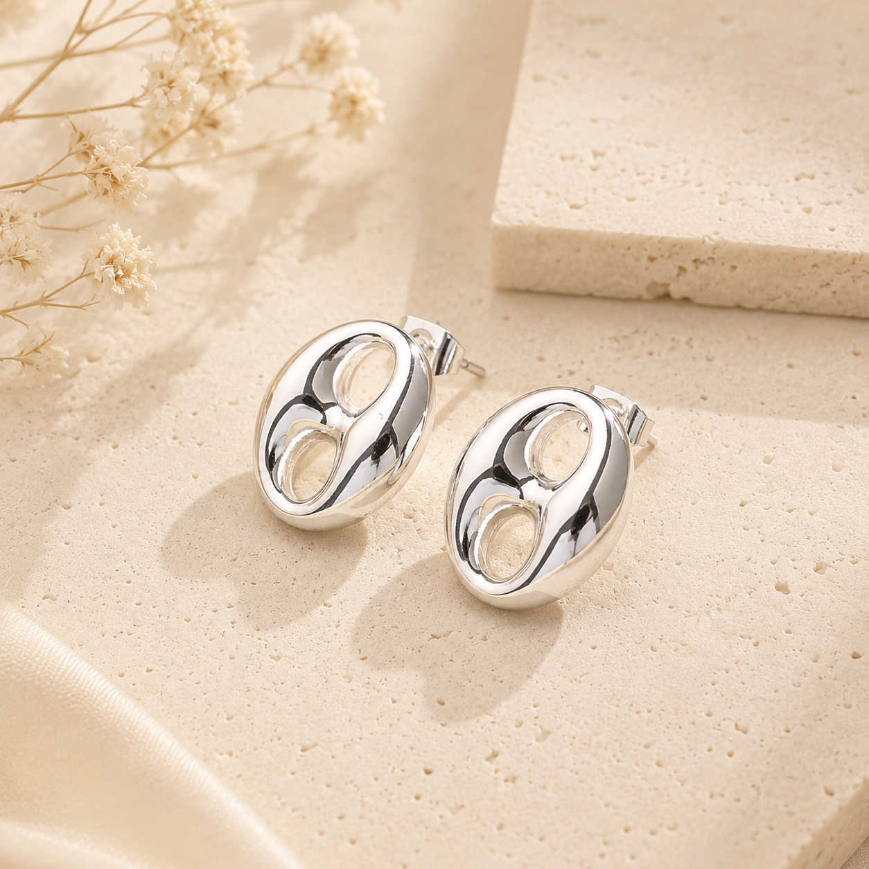 Silver Orbit Earrings