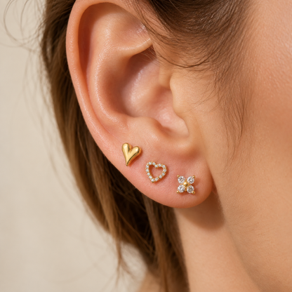 Trio Golden Earrings