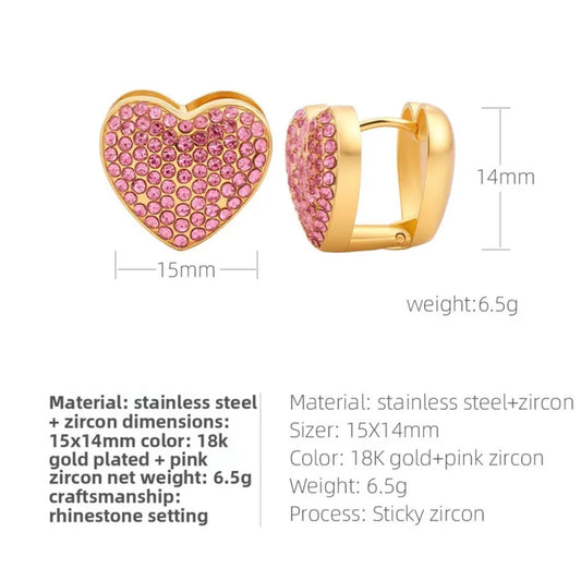 Amore Pink Earrings