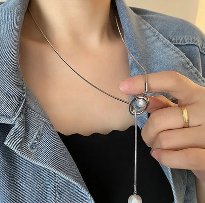 Silver Pearl Necklace
