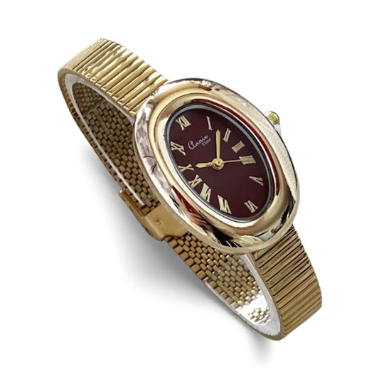 Brown Queen Golden Watch