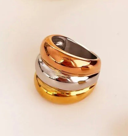 Trinity Luxe Three-Tone Ring