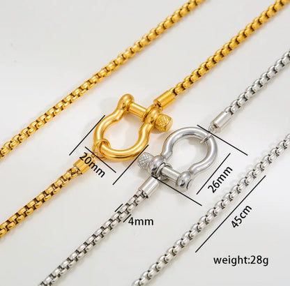 Golden Horseshoe Necklace