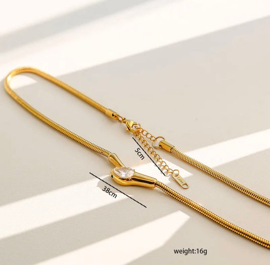 Luxe Crystal Snake Necklace
