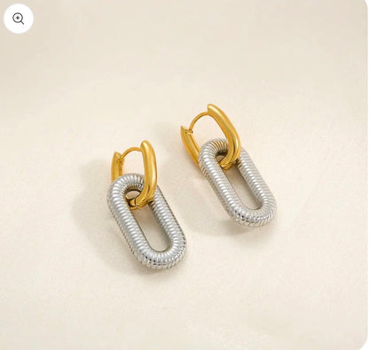 Lia Two Tone Earrings
