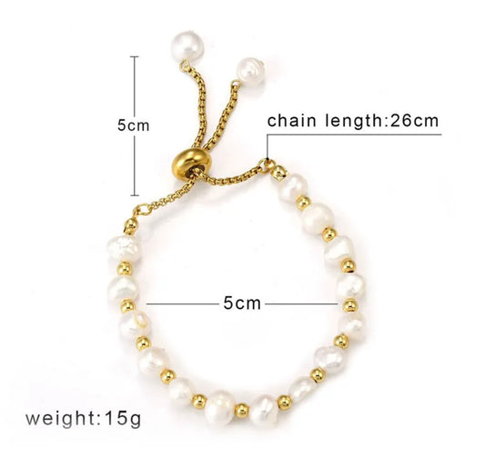 Pearl Gold Bracelet