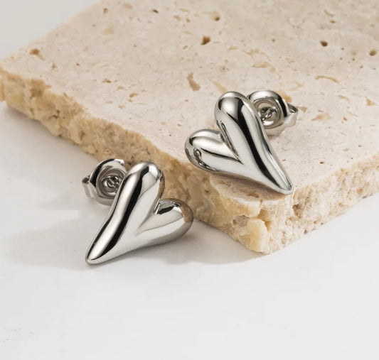 Silver Heart Earrings