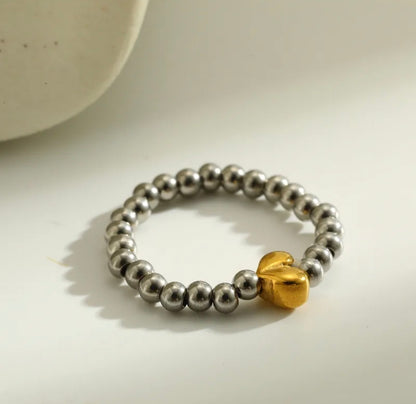 Elastic Heart Ring