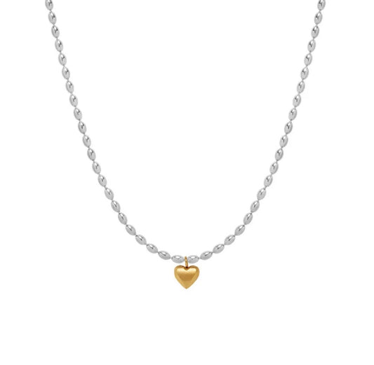 Bicolor Heart Necklace