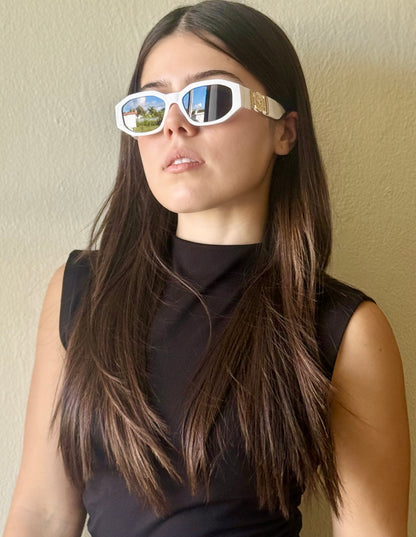 White and Gold Sunglasses