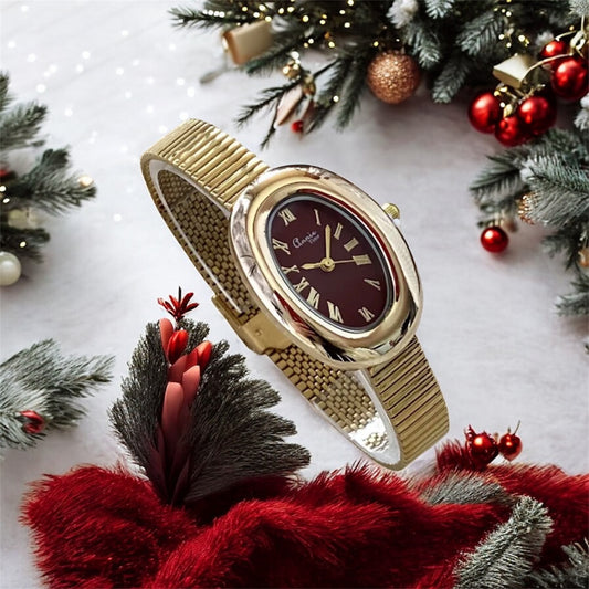 Brown Queen Golden Watch