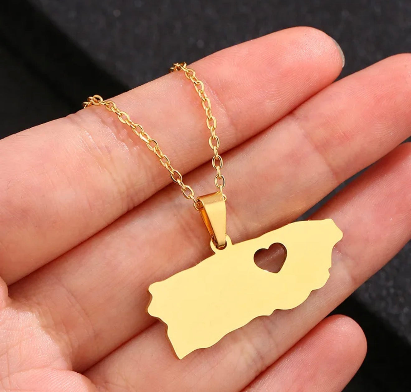 Puerto Rico Beautiful Golden Necklace