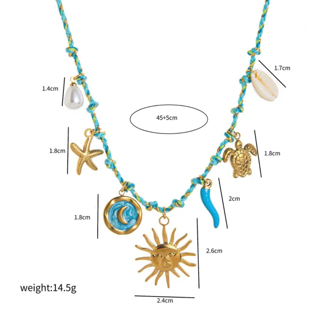 Sun & Sea Charm Necklace
