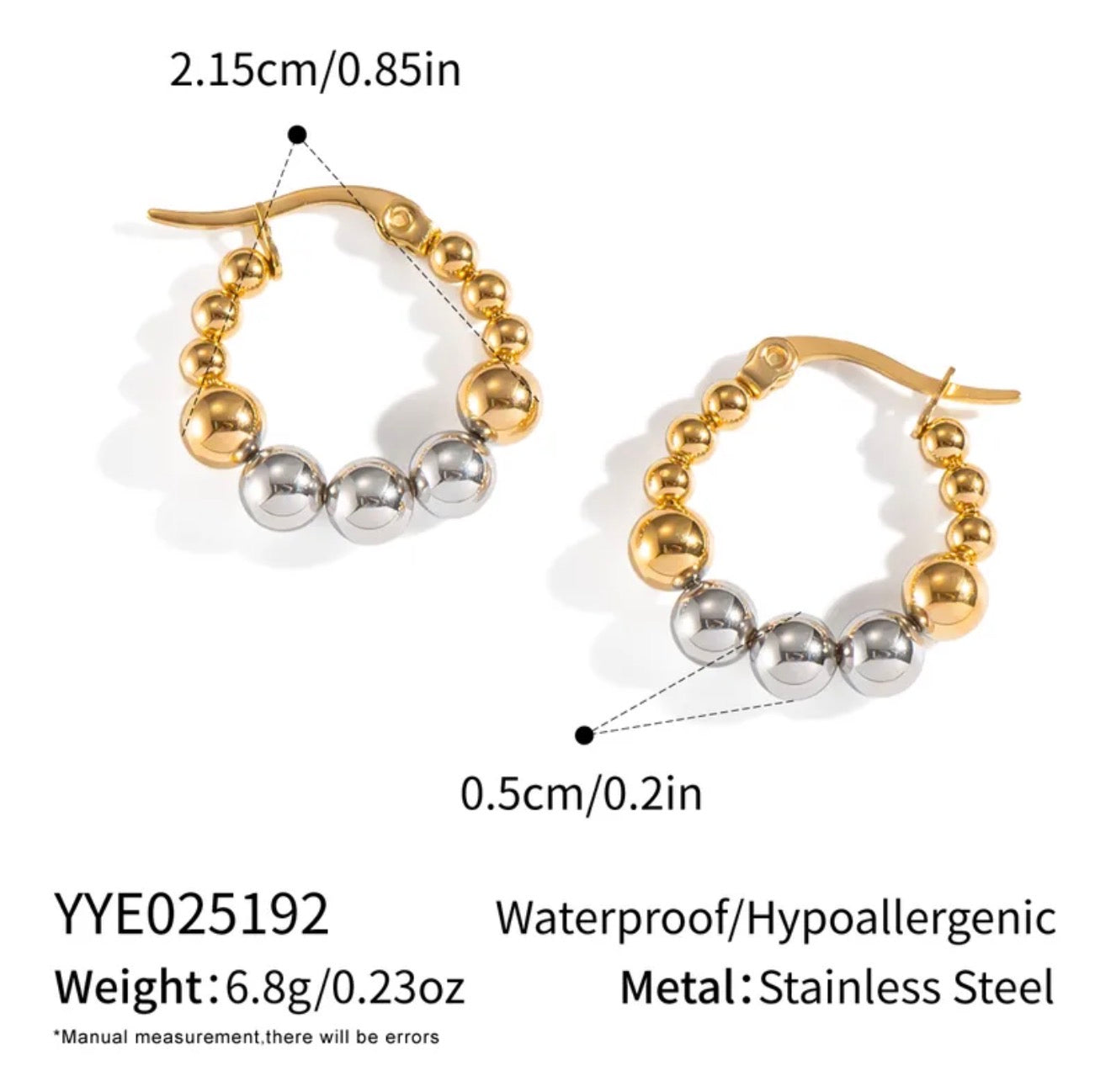 Two Tones Small Hoops