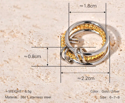 Luna Interlock Two-Tone Ring