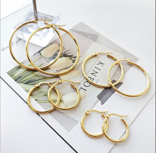 Classic Golden Hoops