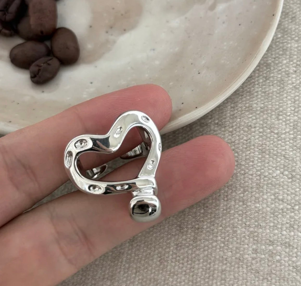 Silver Heart Ring