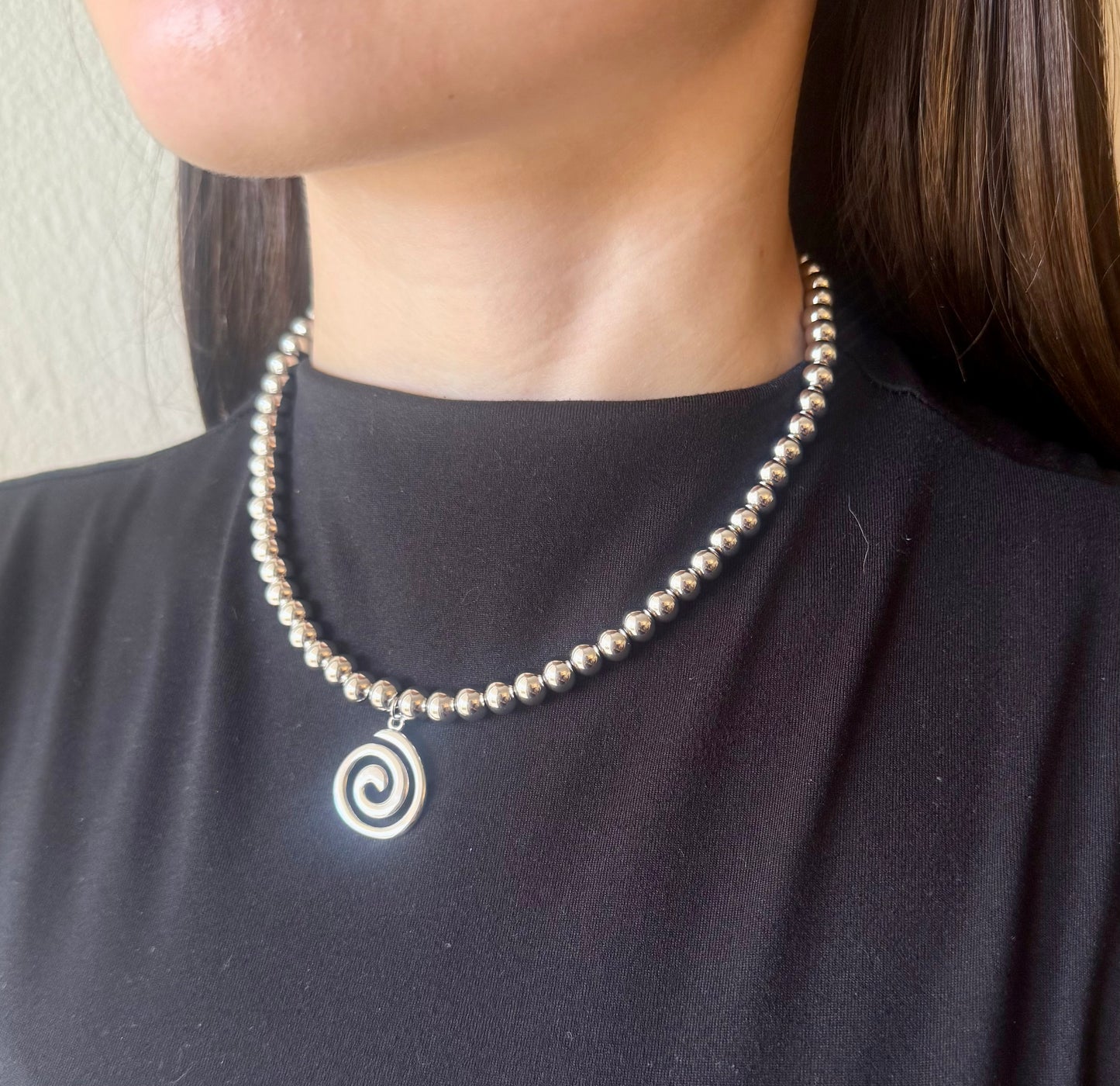 Silver Spiral Necklace