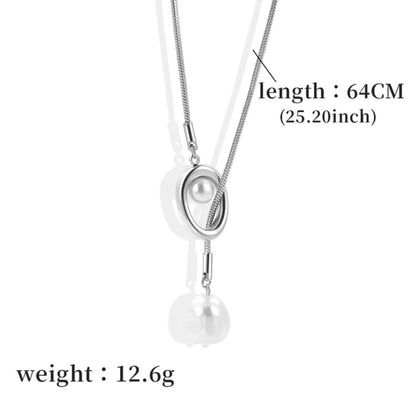 Silver Pearl Necklace