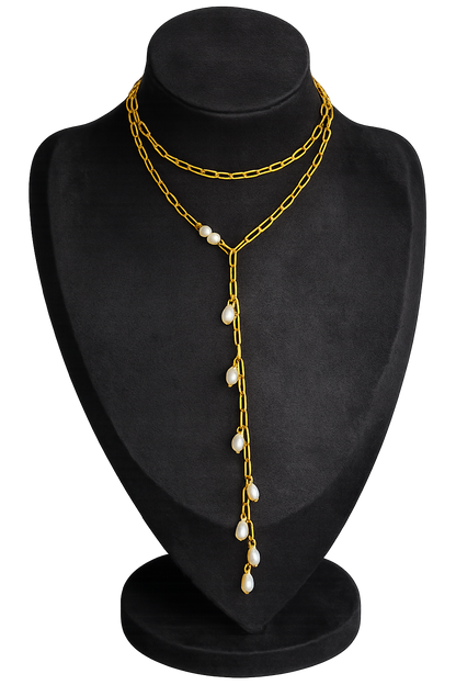 Infinity Pearl Necklace
