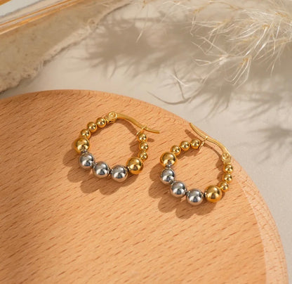 Two Tones Small Hoops