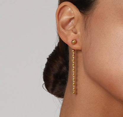 Celeste Gold Beaded Drop Earrings