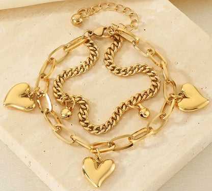 Amor Gold Charm Bracelet
